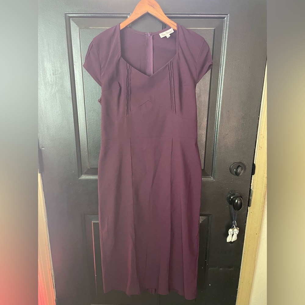 Stop Staring Plum Midi Dress